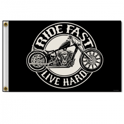 Флаг "Ride Fast Live Hard"